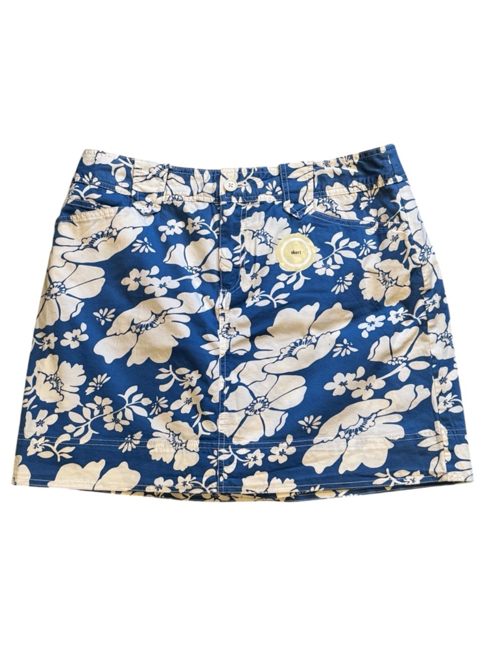 St John's Bay Blue and White Floral Skort Size 12 New with Tags NWT